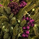 Ver imagem 3 de Galho Decorativo Natalino Natal Berry Roxo Uva Azevinho 63cm Tok da Casa