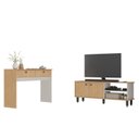 Ver imagem 3 de Conjunto Sala de Estar 2 Peças Rack para Tv com Aparador Ibiza Marrom Carvalho Nature/Arenas