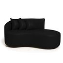 Ver imagem 2 de Sofá 3 Lugares Orgânico 180 Cm Morgan Sintético Pu Preto D03 - D'rossi
