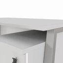 Ver imagem 6 de Mesa Escrivaninha 135cm x 60cm Tampo Chanfrado e Gaveteiro Móvel com 3 Gavetas F5 Office Cor:Cinza