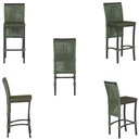 Ver imagem 5 de 5 Banqueta em Alumínio Roma Preta Corda Náutica Tecido 13 Verde