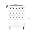 Ver imagem 3 de Cabeceira Solteiro 88 - Bello Box - Dunas Sintético Branco