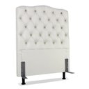 Ver imagem 1 de Cabeceira Solteiro 88 - Bello Box - Dunas Sintético Branco