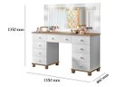 Ver imagem 4 de Penteadeira Camarim Glamourosa com Espelho + Luz LED e 9 Gavetas Funcionais Potente:Branco/ Nature
