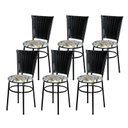 Ver imagem 1 de 6 Cadeiras para Mesa Preta Hawai Preto Assento Floral:floral Orquídea