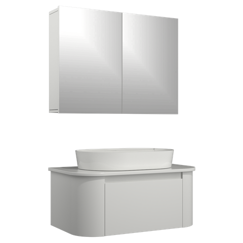 Conjunto Gabinete Suspenso para Banheiro Estela 1g 80cm