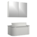 Ver imagem 1 de Conjunto Gabinete Suspenso para Banheiro Estela 1g 80cm
