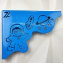 Ver imagem 6 de Mãos Francesas 20cm Reforçada Ornamentada Astronauta Azul Menino Aço