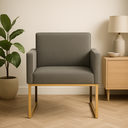 Ver imagem 1 de Poltrona Decorativa Reforçada para Recepção e Sala de Espera Cinza
