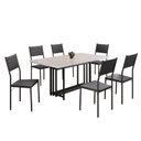 Ver imagem 2 de Conjunto Sala de Jantar Mesa 160x90cm Base Pérola Tampo Mdf Laca com Vidro Florença