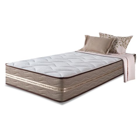 Colchão Solteiro CAMA INBOX de Molas Ensacadas 88x188x22 Cama inBox Smart Gold Bege