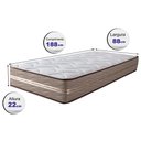 Ver imagem 2 de Colchão Solteiro CAMA INBOX de Molas Ensacadas 88x188x22 Cama inBox Smart Gold Bege