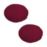 2 Almofadas Redondas em Veludo Cor:bordo - 1