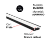 Perfil Embutir 17x07x3000mm Preto - Roya - 2
