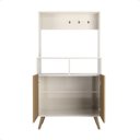 Ver imagem 6 de Cantinho Café Retrô Cozinha Moderna Multiuso Balcão 2 Portas:offwhite/ripado