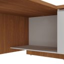 Ver imagem 6 de Mesa para Escritório 2 Portas 3 Gavetas Diretor em L Freijó/branco