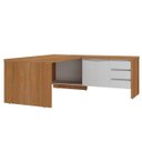 Ver imagem 4 de Mesa para Escritório 2 Portas 3 Gavetas Diretor em L Freijó/branco