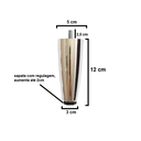 Ver imagem 2 de Kit 6 Pés para Cama Box ou Baú Juvene 12cm com Regulagem Cor:cromado