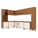 Ver imagem 2 de Cozinha Completa Venaly 20 Portas 2 Gavetas Cinamomo/Off White - Henn