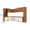 Ver imagem 4 de Cozinha Completa Venaly 20 Portas 2 Gavetas Cinamomo/Off White - Henn