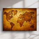Ver imagem 2 de Quadro Decorativo Mapa Mundi Antigo e Detalhado