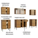 Ver imagem 4 de Cozinha Completa Madesa Emilly Wind com Balcão e Armário Aéreo Rustic Cor:rustic