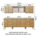 Ver imagem 3 de Cozinha Completa Madesa Emilly Wind com Balcão e Armário Aéreo Rustic Cor:rustic