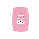 Ver imagem 2 de Conjunto 5 Interruptores Simples com Tomada 2P+T 20A Placa 4x2 Rosa Pluzie