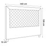Cabeceira Cama Box Casal 140cm Suede Cinza - TESTE ANY - 4