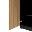 Ver imagem 5 de Armário Escritório 80cm X 160cm 2 Portas e Chave Mac Pr F5 Cor:macadâmia com Preto