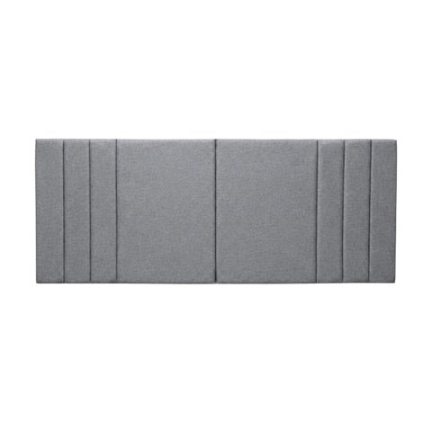 Painel Cabeceira Queen 160cm Liz Estofada Linho Moderna para Cama Box:Cinza