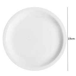 Jogo 12 Pratos de Sobremesa em Porcelana 19cm Classe Única Iguaçu Germer Branco - 3