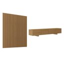 Ver imagem 2 de Rack com Painel Ripado TV 75 Polegadas Planejado 200x230cm Aruá CabeCasa MadeiraOriginals Marrom