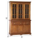 Ver imagem 7 de Cristaleira Arca e Oratório 6 Portas 2 Gavetas Manchester 2058 - Imbuia Glazer