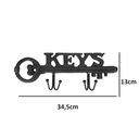 Ver imagem 2 de Porta Chaves para Parede em Ferro Preto 34cm