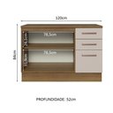 Ver imagem 4 de Balcão de Pia Cozinha 2 Portas e 3 Gavetas (com Tampo) Rustic/crema Agata Madesa