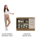 Ver imagem 7 de Balcão de Pia Cozinha 2 Portas e 3 Gavetas (com Tampo) Rustic/crema Agata Madesa