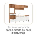 Ver imagem 6 de Cozinha Completa com Armário e Balcão 5 Peças 7 Portas 1 Gaveta 240cm CC120 Mel/Branco - Fellicci