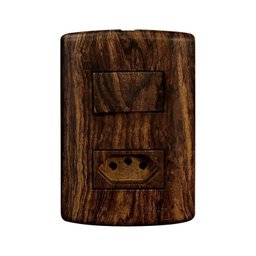 Conjunto de 5 Interruptores de 1 Tecla Simples e Tomada 2p+t 20a , Modular, com Placa 4x2 e Suporte - 2