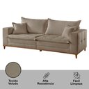 Ver imagem 6 de Sofá Matrix 02 Módulos de 100cm B25cm Meu Sofá Online B002 Veludo Capuccino