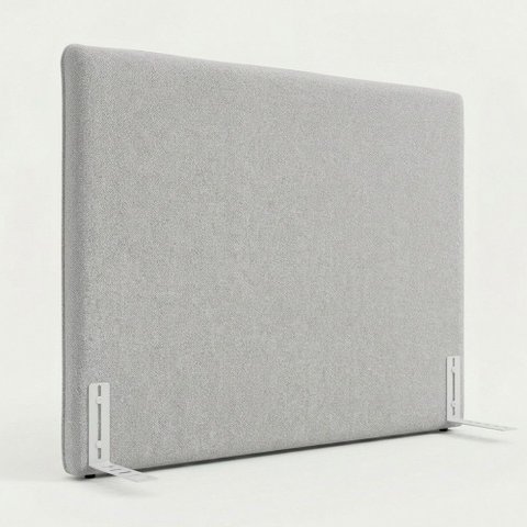 Cabeceira para Cama Box Casal Padrão Mirella 140cm Moderna com Frame Bouclê Cinza Claro - Desk Desig