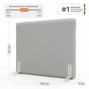 Ver imagem 4 de Cabeceira para Cama Box Casal Padrão Mirella 140cm Moderna com Frame Bouclê Cinza Claro - Desk Desig