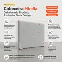 Ver imagem 3 de Cabeceira para Cama Box Casal Padrão Mirella 140cm Moderna com Frame Bouclê Cinza Claro - Desk Desig