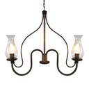 Ver imagem 1 de Pendente de Ferro Moderno com Cúpulas de Vidro Iluminação Rústica Libertas Rosas Artesanato 02 Lâmpa