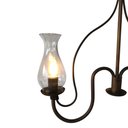 Ver imagem 5 de Pendente de Ferro Moderno com Cúpulas de Vidro Iluminação Rústica Libertas Rosas Artesanato 02 Lâmpa