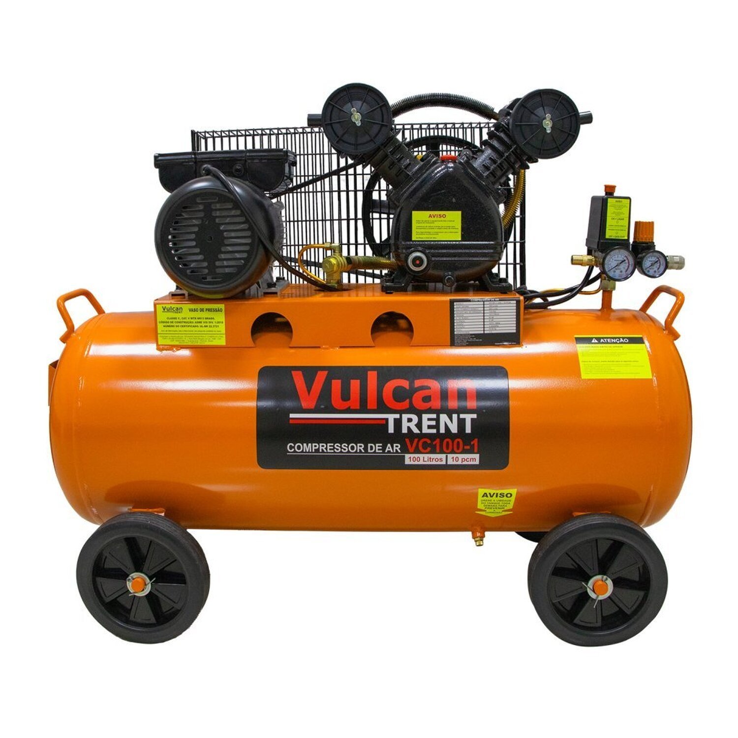 Vulcan Trent Compressor de Ar 100 Litros 3hp 8 Bar 10 Pés 127volts Vc100-1