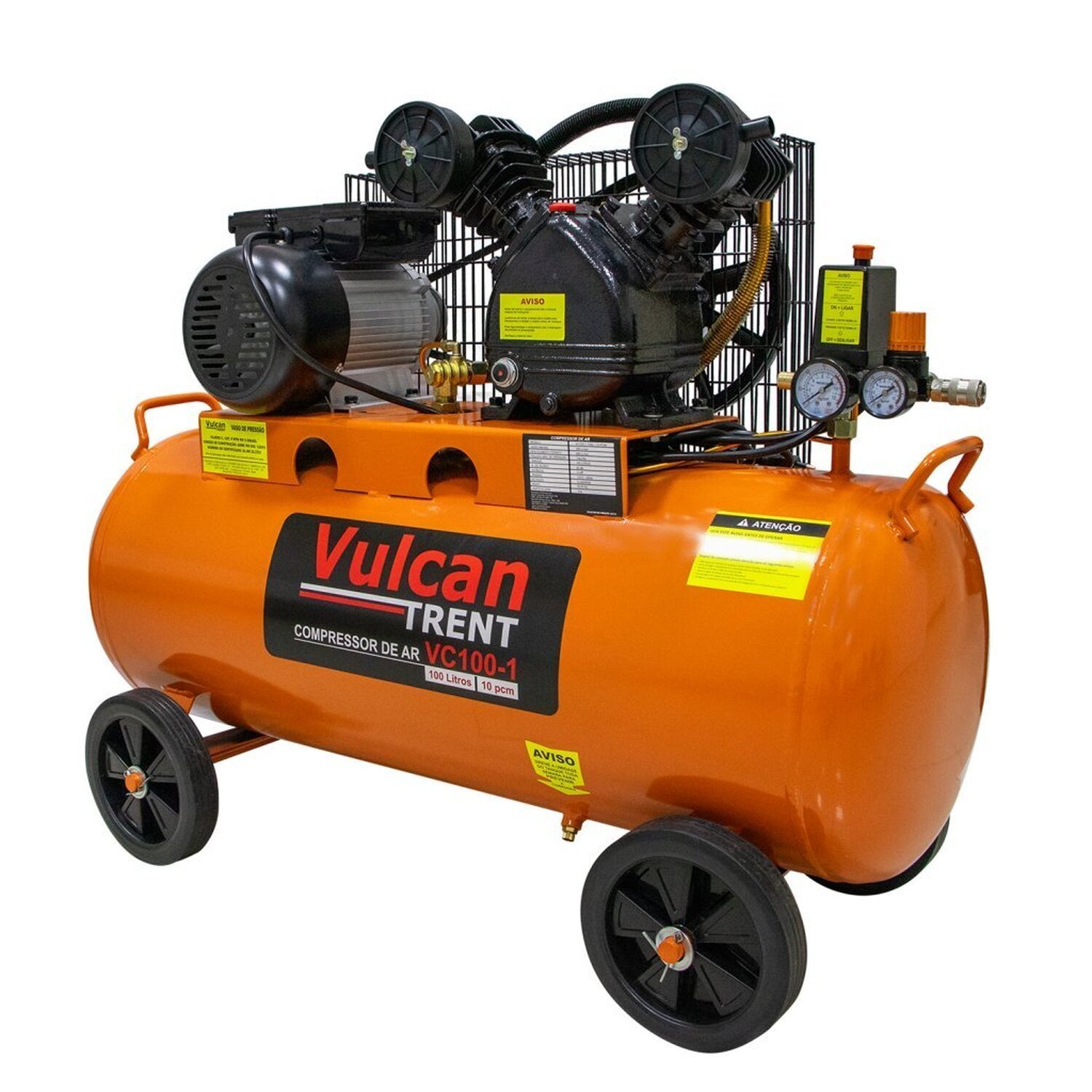 Vulcan Trent Compressor de Ar 100 Litros 3hp 8 Bar 10 Pés 127volts Vc100-1 - 2