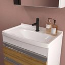 Ver mais imagens de Gabinete de Banheiro 50cm com Lavatório e Armário Ref 501 Branco/Itapuã
