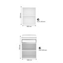 Ver imagem 2 de Gabinete de Banheiro 50cm com Lavatório e Armário Ref 501 Branco/Itapuã