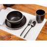 Prato de Sobremesa Copa e Cia Vivant em Cerâmica Preto - 4